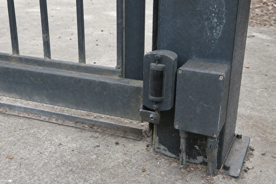 Driveway gate post, hinge and safety hardware in Pittsburgh, PA